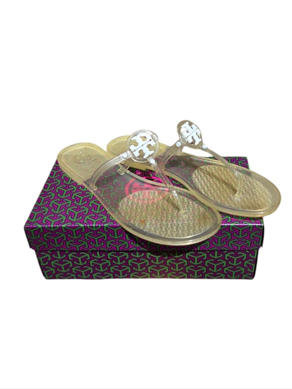 Tory Burch Miller Jelly Thong Sandals in Clear - Picture 3 of 3
